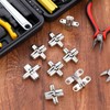 8 Packs Hidden Hinges for Cabinet Doors, 1-3/4" Stainless Steel