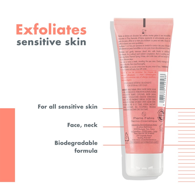 Avène Essential Care Exfoliating Gel 75ml - Gentle Mechanical Scrub