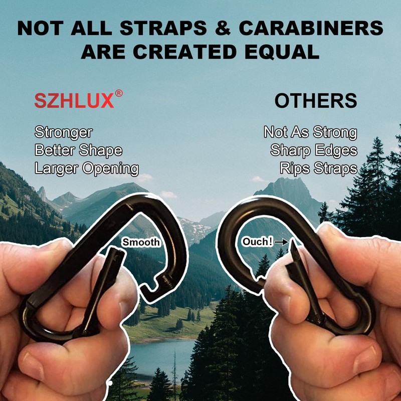 SZHLUX Hammock Straps for Trees - Set of Two 10ft