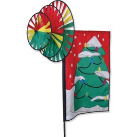 Premier 25829 Triple Spin Banner, Christmas Tree, 17 by 24-Inch