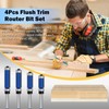 Pynsseu 4 Pcs Flush Trim Router Bits 1/4 Inch Shank