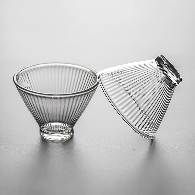 Rxcvkmw 6 piece set Japanese style Glass Tea Cup, Glass