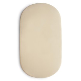 mushie Stretchy & Soft Bassinet Crib Sheet | Fitted 16" x 30" (Fog)