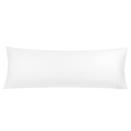 PiccoCasa Body Pillow Cover Super Soft Cotton Bolster Pillow Covers for Full Body Pillow, 1 Body Pillow Case with Zipper Closure for Adults 20"x54"/ 4.6ft White
