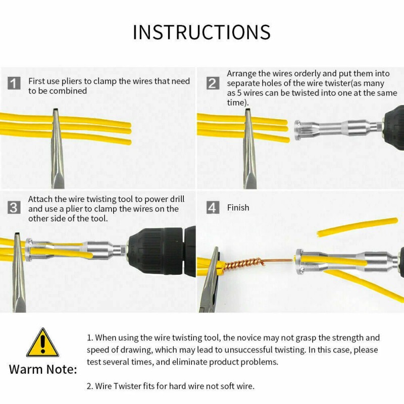 Miniduino Heavy Duty Wire Twisting Tool for Wire Cable Cable