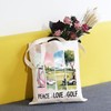 TSOTMO Golf Gift Golfing Shopping Bag Peace Love Golf Canvas