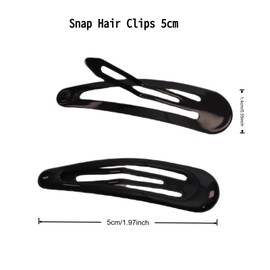 Oridaceae Snap Hair Clips 5cm, 40PCS Metal Hair Barrettes for Women Girls, Colorful No Slip Snap Clips with Storage Box, Small Hair Accessories (Assorted Colors)