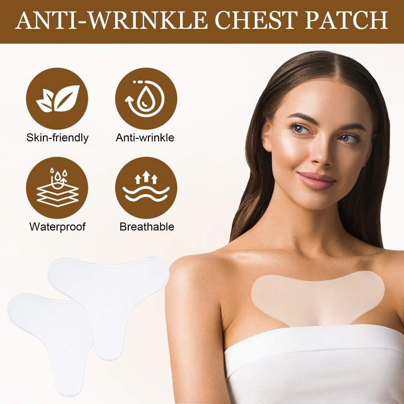 4 Stück Silikon Pads, Wiederverwendbare Dekolleté & Hals Silikonpads für