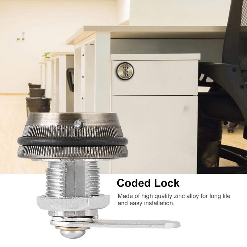 Cam Lock with Code Combination, Mechanical Lock with 3 Digits,