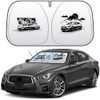 Windshield Sun Shade Compatible with Infiniti Q50 QX60 2014-Present Car