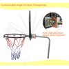 Hamnskyth Trampoline Basketball Hoop, Fits Most Straight & Curved Poles,