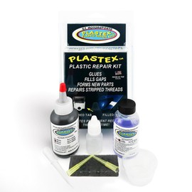 Plastex Plastic Repair Kit - Easily Glue, Repair or Remake Broken Plastic, Fiberglass, Wood & More!. (Standard Black Kit)