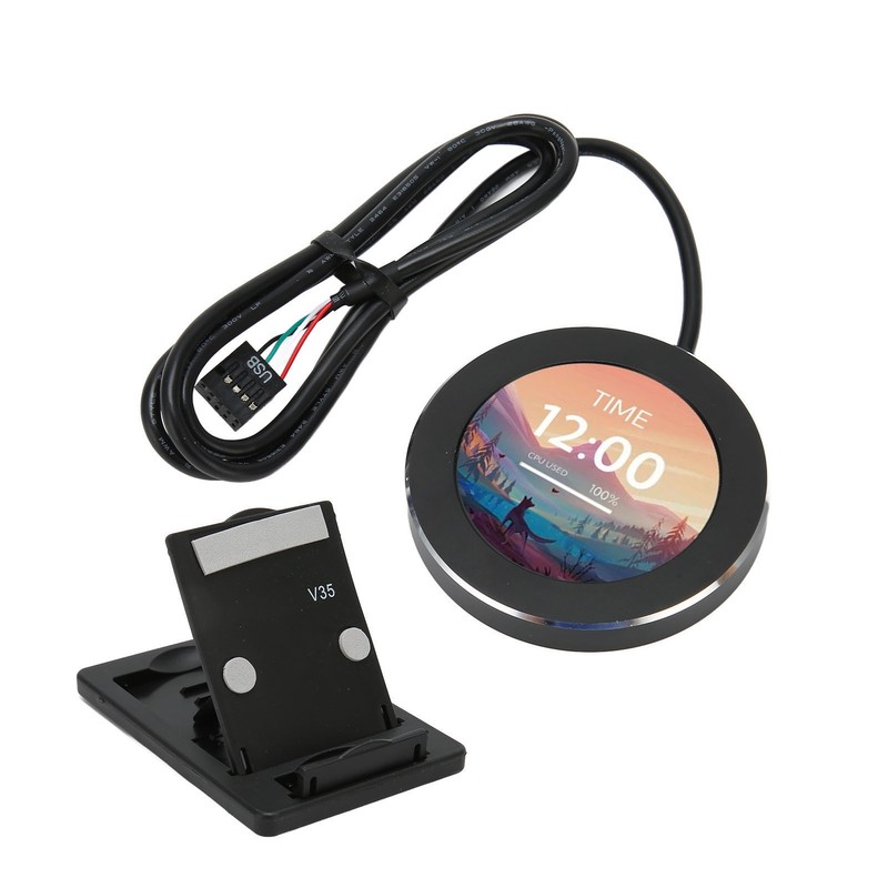 Liquid Cooler LCD Screen 2.1in IPS Round 480x480 Dimmable Multifunction