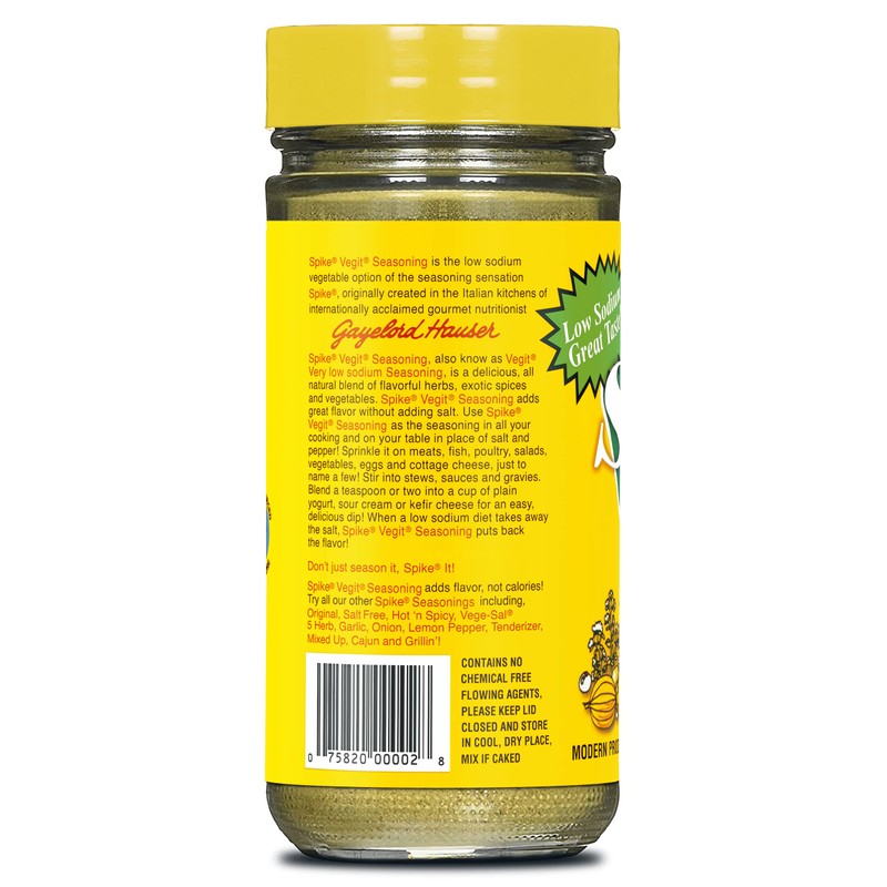 Spike Gourmet Natural Seasoning, Vegit, 2 Ounce (Pack of 6)