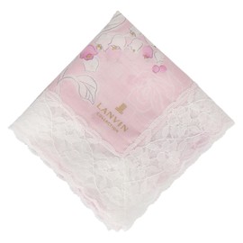 Lanvin Collection 08001824 Handkerchief Women's Handkerchief, Flower Pattern, Lily of the Valley, Pink