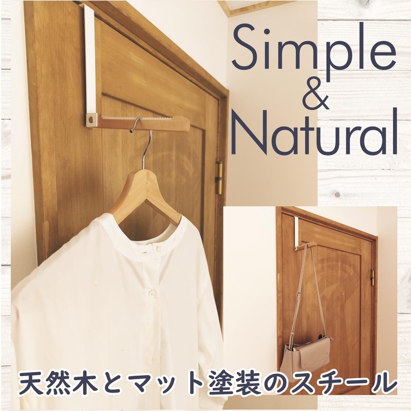 Fine FIN-1080WH Folding Door Hook Hanger, White, Foldable, Compact, Door