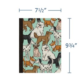 Roaring Spring Composition Notebooks, Case of 24 Comp Books,70 sheets, College Ruled White Paper, 9.75"x7.5", 4 of Each Design in Display, 6 Unique Covers Designed By Female Artists, Made in USA