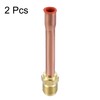 sourcing map Brass Pipe Fitting, 3/8 SAE Flare Connector Male