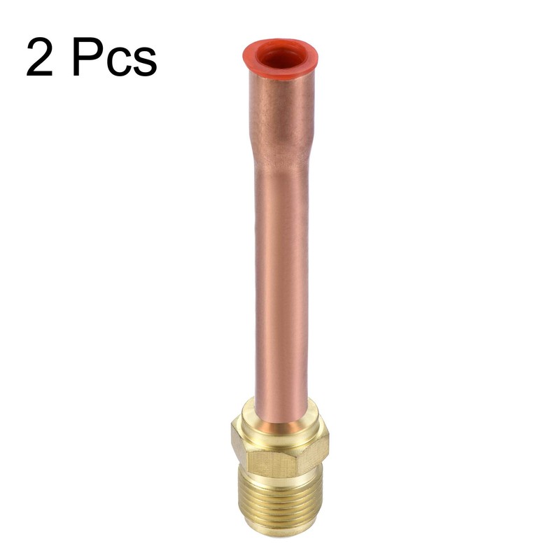 sourcing map Brass Pipe Fitting, 3/8 SAE Flare Connector Male