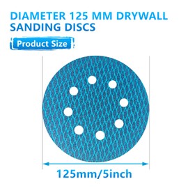 GZKTY 80pcs 125mm Sanding Discs, Hook and Loop, 8-Hole, Grit 240, 5 Inch Sanding Pads for Random Orbital Sander