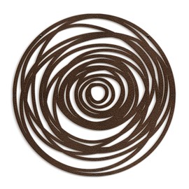 SIGNLEADER Metal Wall Art Decor Abstract Geometric Circles Minimalist Modern Abstract Wall Sculpture Hangings Home Decoration for Living Room, Bedroom, Bathroom, Kitchen, Outdoor - 24" Bronze