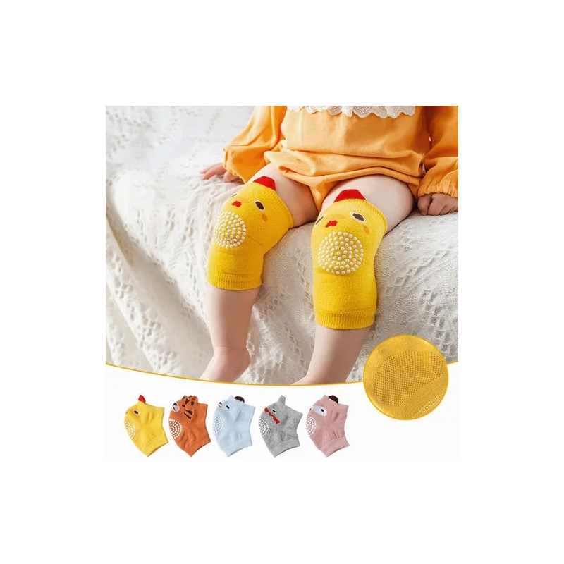 Set 5 Pares De Rodilleras Bebe Gatear Antiderrape