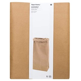 Rico Design Block Bottom Bag 1x Paper Bag Large for Storage Brown Paper Bag Kraft Paper Size: XL = 76 x 32 x 18 cm, brown, Casual