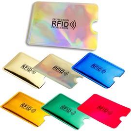 RFID Blocking Sleeves, [7 Pack 7 Color] [TÜV Certification] Anti-Theft Credit Card Protector RFID & NFC Contactless Card Security Holders Prevent Identity Theft for Credit, Debit Cards, Passport