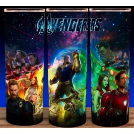 Unbranded Avengers Superheroes Unite with Thanos and Infinity Gauntlet Cup Mug Tumbler