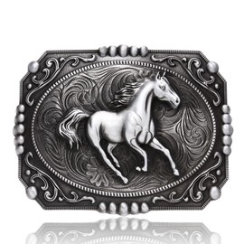 BBOTEN Western Horse Belt Buckle for Men, Large Belt Buckle with Running Horse, Eagle Cowboy Buckles