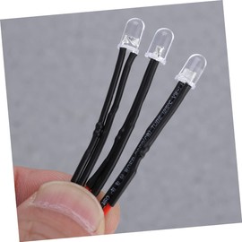 CIYODO 50pcs 12v Pre-Wired Led Lamp Beads 5mm Round Flexible Cable Easy Welding Perfect for Cars Toys