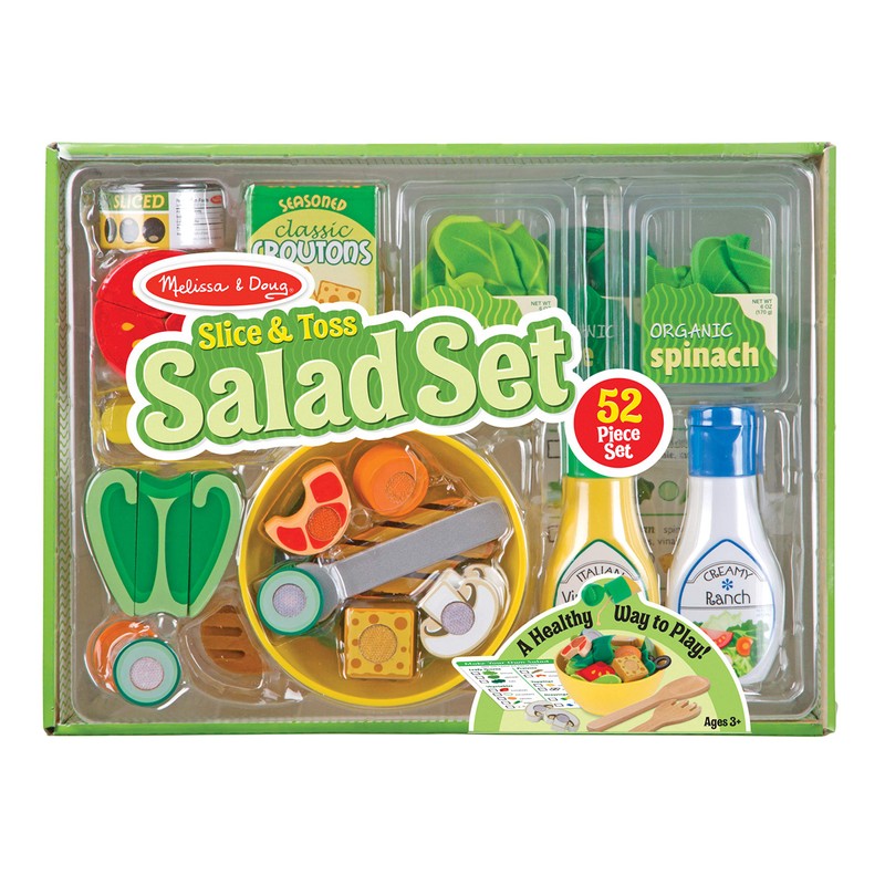 Melissa & Doug Slice and Toss Salad Play Food Set