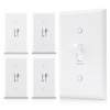ELEGRP Single Pole Toggle Light Switch with Plate, 15 Amp,