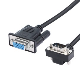 RIIEYOCA VGA Cable, 90 Degree VGA Male to VGA Female Cable 0.5 m, 15 Pin, Full HD 1080P (Up)