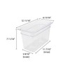 Excellante Third Size 8-Inch Deep Polycarbonate Food Pan