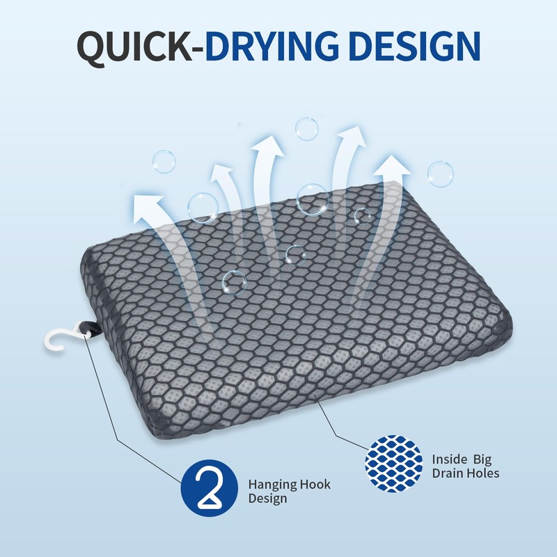 Anycosy Shower Seat Cushion Waterproof,Bathtub Cushion for Transfer Benches,Slip-Resistant 3D
