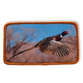 ThatsRad Fishing Sew On Patch Hunting Duck Fly Fisherman Deer Outdoors (Pheasant)