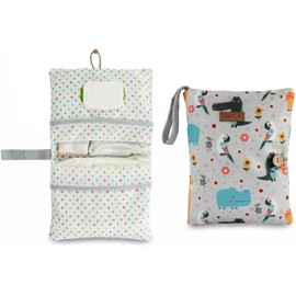 HAMUR - Bolsa organizadora portátil para bebé, mini pañalera plegable para carriola y viaje, ideal para recién nacidos, niños y niñas, diseño
