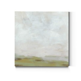 Renditions Gallery Square Canvas Wall Art: Neutral Coastal, Multicolor Nature, Modern Landscape Abstract Wall Art for Home & Office - Moss Horizon I 40x40
