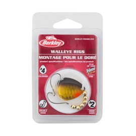 Berkley Walleye Rig Colorado C4 - Gancho de Pesca, tamaño 2, Percha de Ropa de Fuego