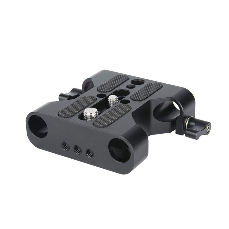 NICEYRIG Multipurpose Camera Baseplate with Rod Rail Clamp Applicable DSLR