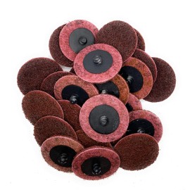 SIGNI Abrasive Non Woven Nylon Surface Conditioning Disc R-Type Quick Change Disc (Maroon Medium, 2 inch,25pcs)
