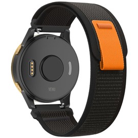 Wizvv Trail Loop Bracelet Compatible with Garmin Vivoactive 5/Forerunner 55, 20 mm Nylon Sport Soft Adjustable Replacement Bands Wristbands for Forerunner 165/Venu Sq/Venu Sq 2/2 Plus