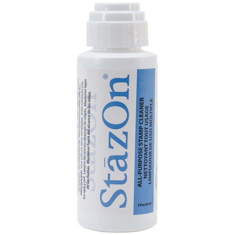 Tsukineko StazOn All-Purpose Stamp Cleaner with Dauber-Top, Lightly Lemon Scented