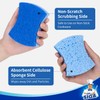 MR.SIGA Non-Scratch Cellulose Scrub Sponge, Dual-Sided Dishwashing Sponge for Kitchen,