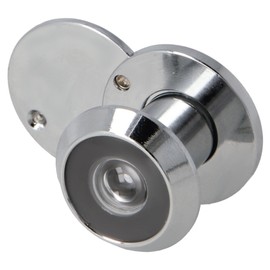 Amig - Door Viewer | Super Angle Lens | For Entrance Doors Inside and Outside | Polished Chrome | Brass | Dimensions: Diameter 14 mm | Door Thickness 15-25 mm