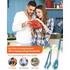 Silicone Spaghetti Spoon & Pasta Tong, Non-Stick Stainless Steel Handle