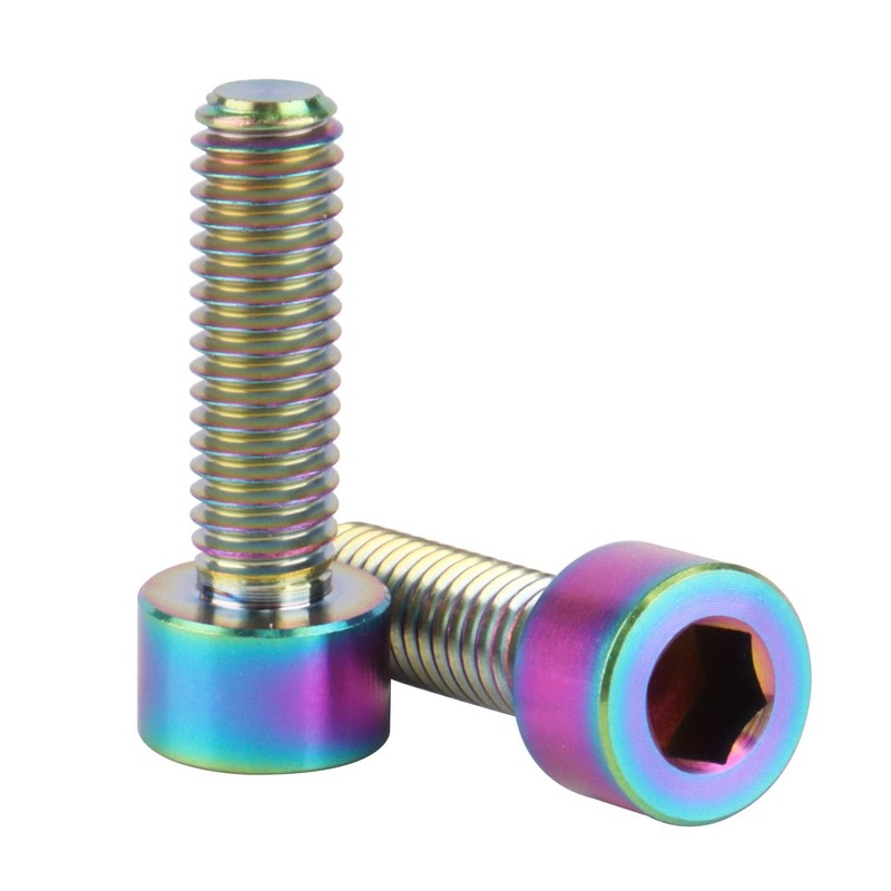 UHDFBDHF Titanium Bolt M6 x 20mm Hex Bolt for Bicycle
