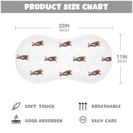 vvfelixl Pit Bull Terrier Sitting Dog Burp Cloths for Baby Boy Girls Baby Washcloths Burp Rags 1 Pack