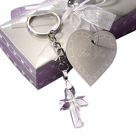 Choice Crystal Cross Key Ring